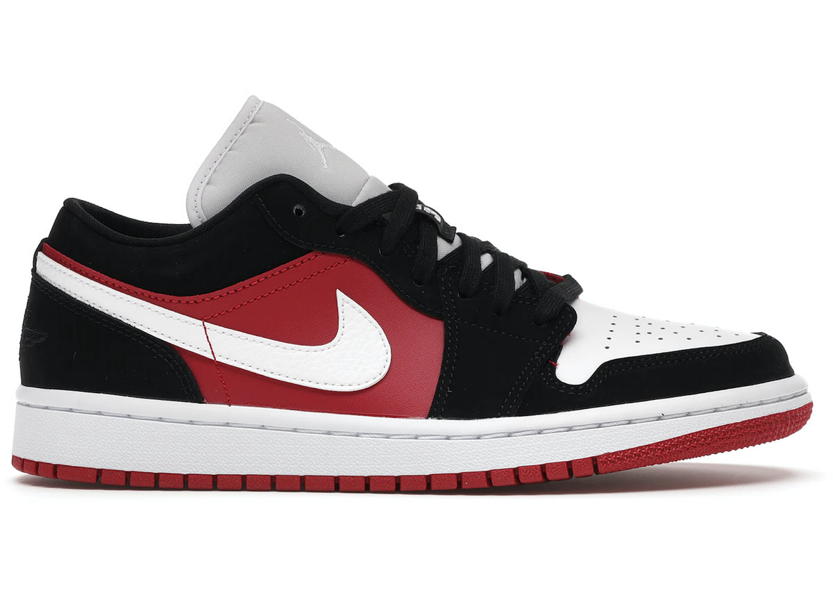 Jordan 1 Low Black White Gym Red (W)