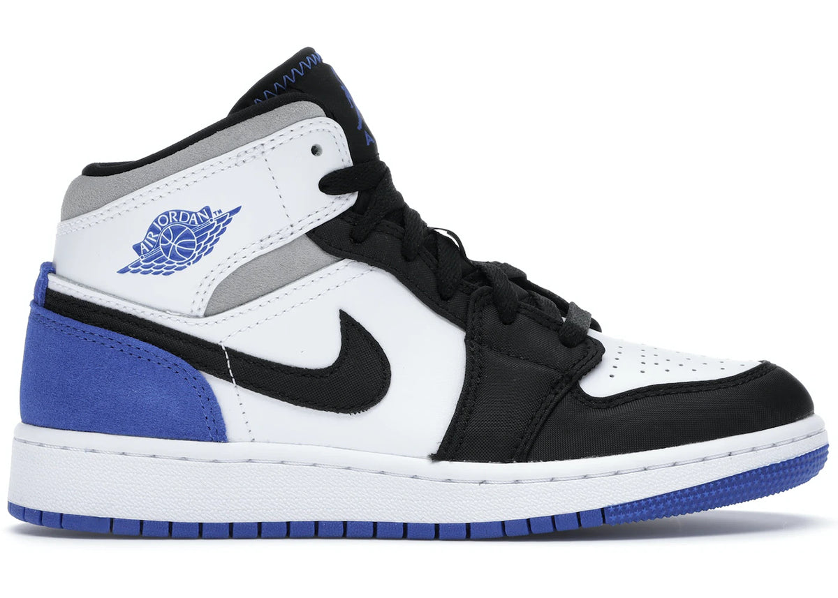Jordan 1 Mid White Black Royal (GS)