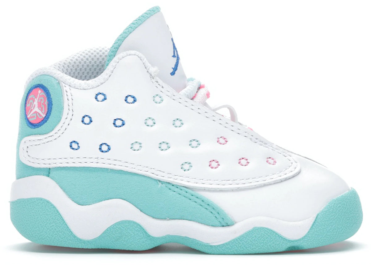 Jordan 13 Retro White Soar Green Pink (TD)