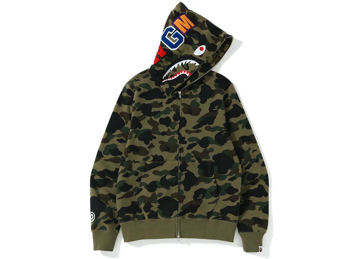 1st Camo Shark Full Zip Hoodie Hoodie (FW22) Green
