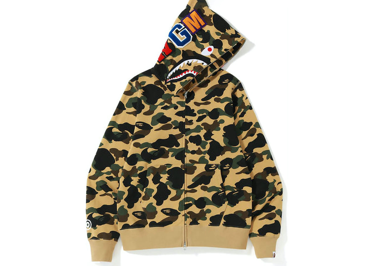 1st Camo Shark Full Zip Hoodie Hoodie (FW22) Yellow