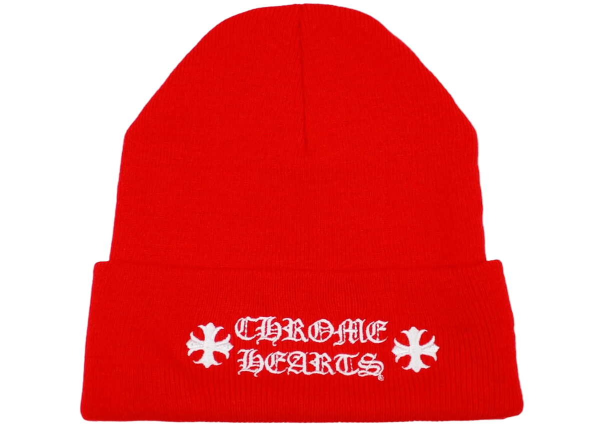 Spellout Logo Beanie Red