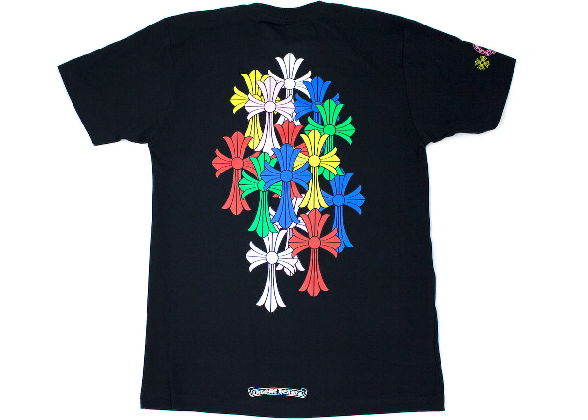 Multi Color Cross Cemetery T-shirt Black