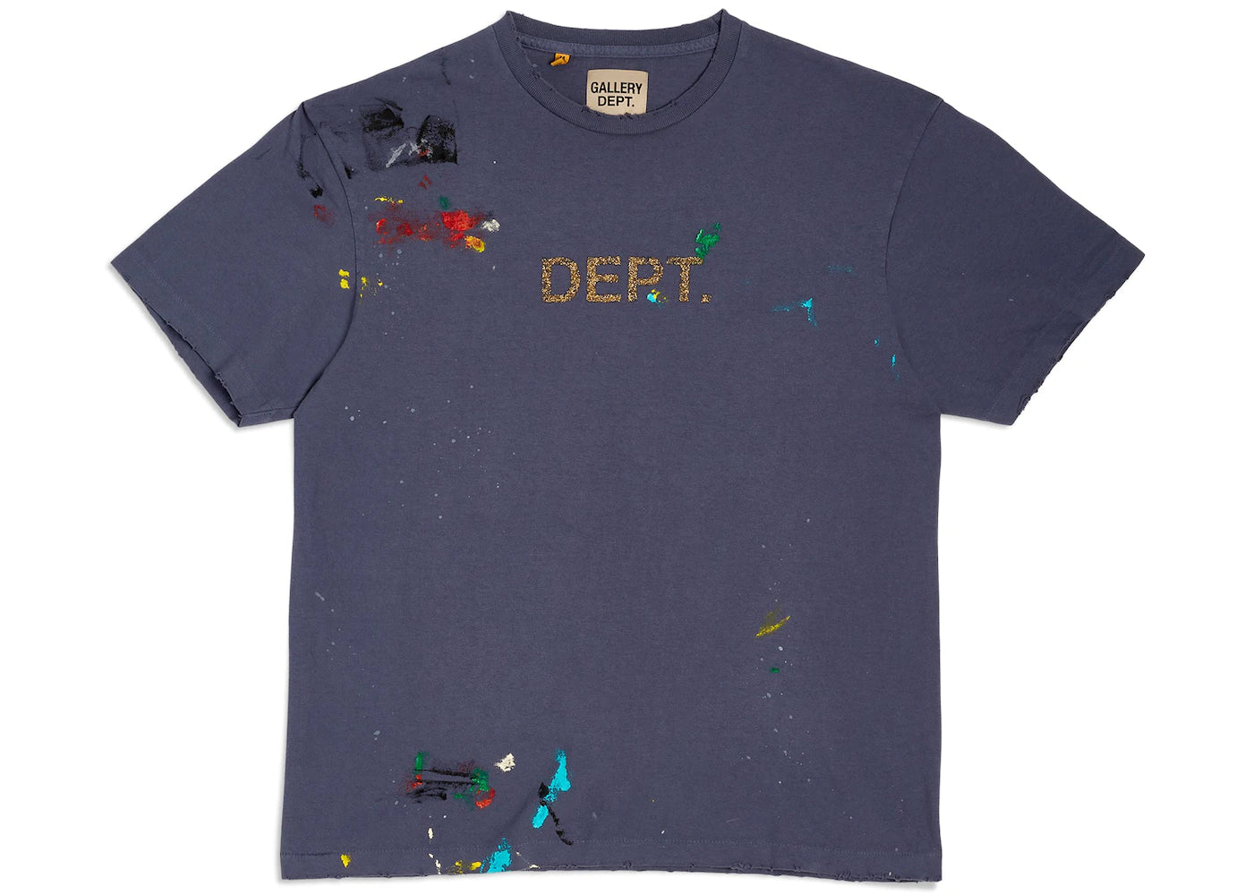 Logo Hand Painted Tee Navy
