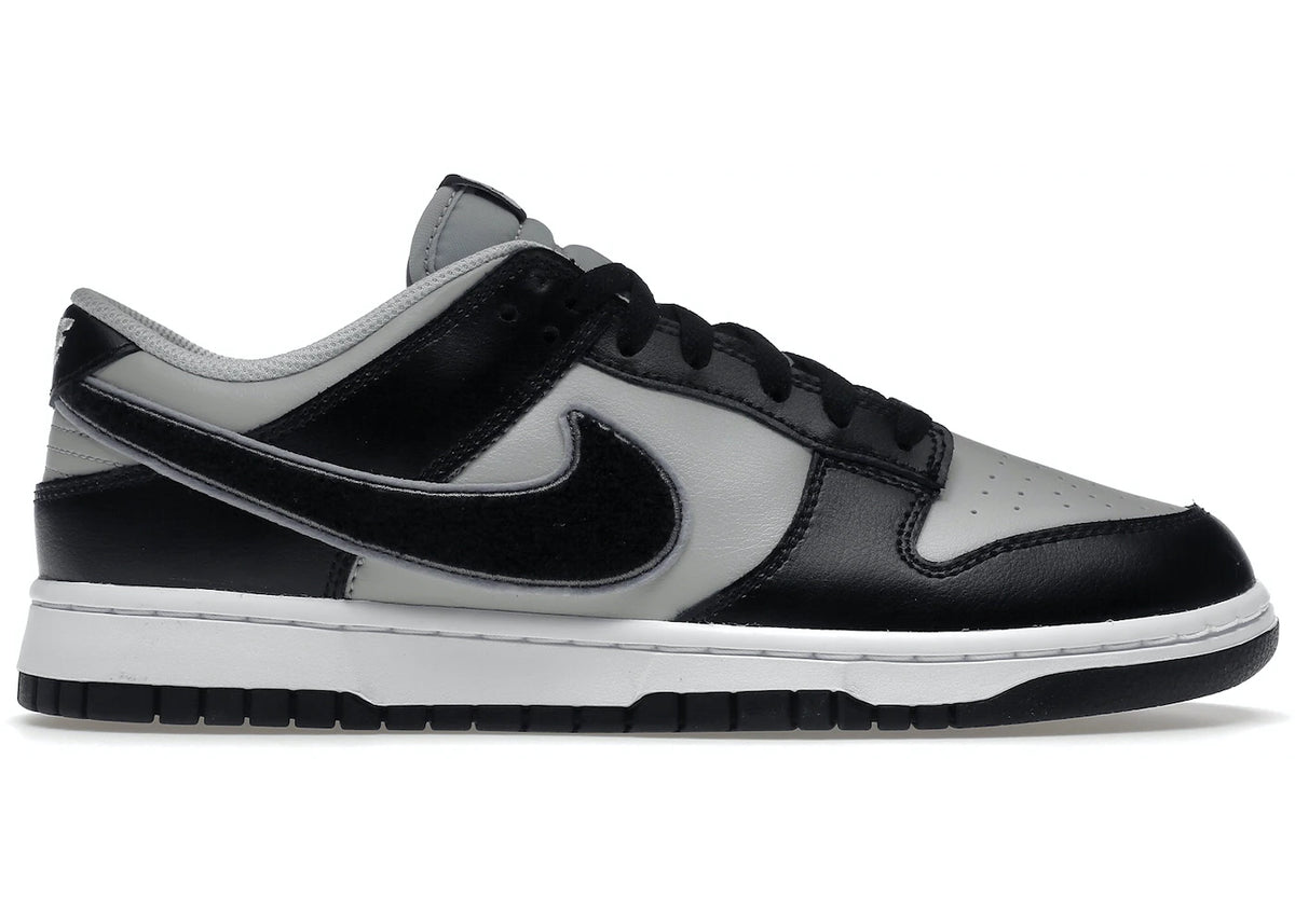 Dunk Low Chenille Swoosh Black Grey