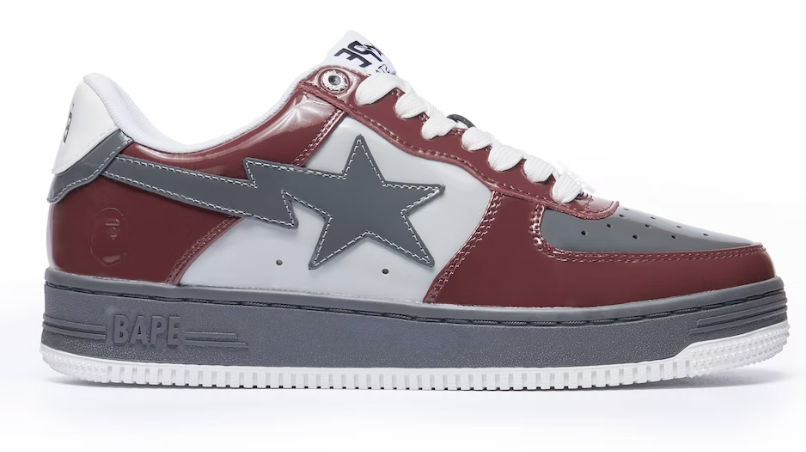 A Bathing Ape Sta Nostalgic Burgundy Grey