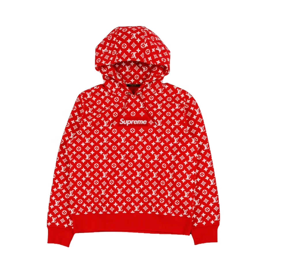 x Louis Vuitton Box Logo Hooded Sweatshirt Red
