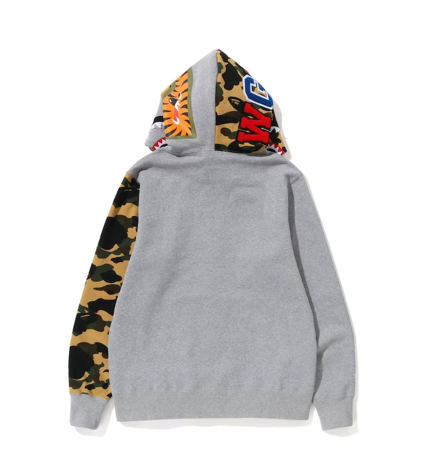 Grey 1st Camo Shark Full Zip Hoodie (SS23)