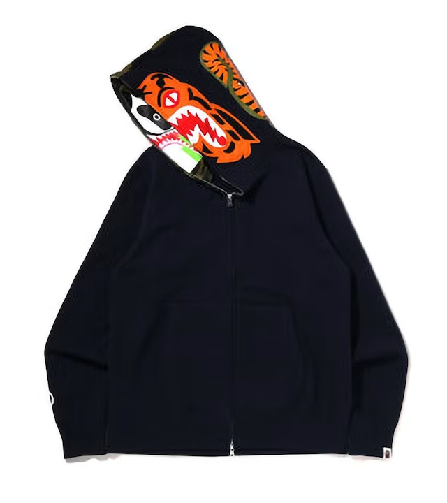 Crazy Face Full Zip Hoodie Navy