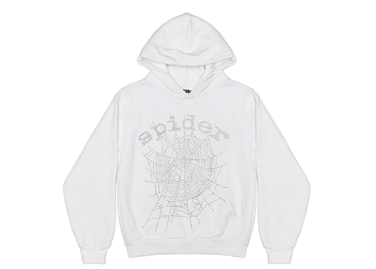 OG Rhinestone Logo Hoodie White