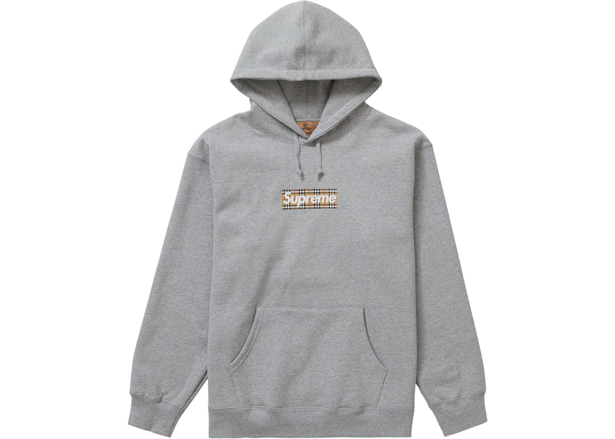 Burberry Box Logo Hooded Sweatshirt Heather Grey