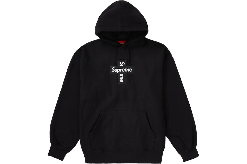 Cross Box Logo Hooded Sweatshirt Black