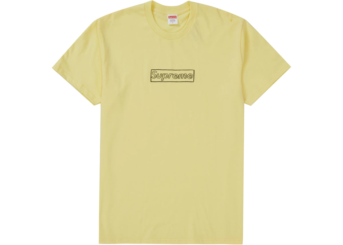 KAWS Chalk Logo Tee Pale Yellow