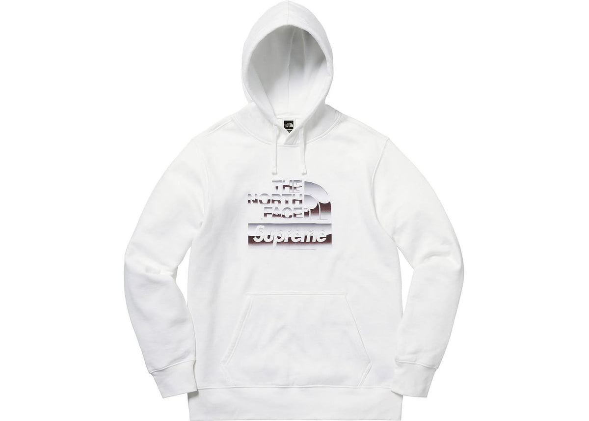 The North Face Metallic Logo Hooded Sweatshirt White