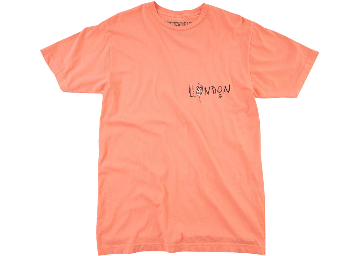 Astroworld Tour London Wish You Were Here T-Shirt Salmon