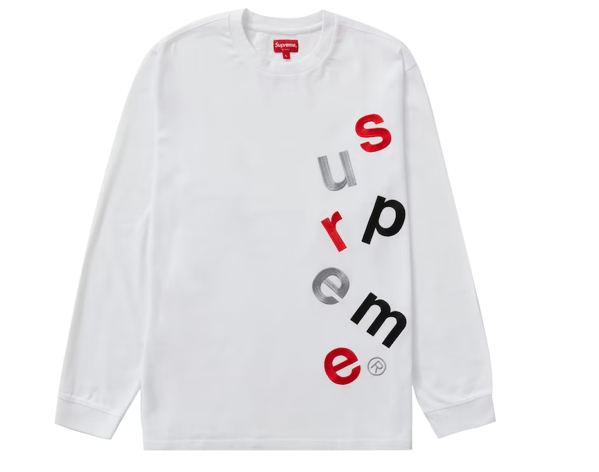 Scatter Logo L/S Top White
