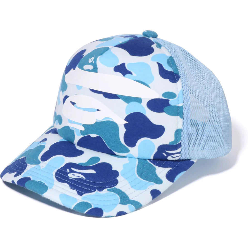 ABC Camo Ape Face Mesh Trucker Hat Blue