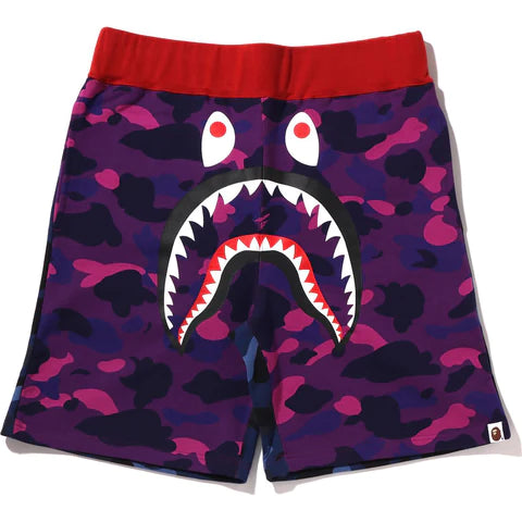 Crazy Camo Shark Sweat Shorts Purple