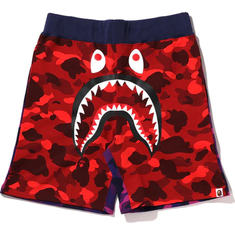 Crazy Camo Shark Sweat Shorts Red