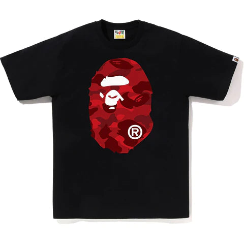 Color Camo Big Ape Head Tee Black/Red