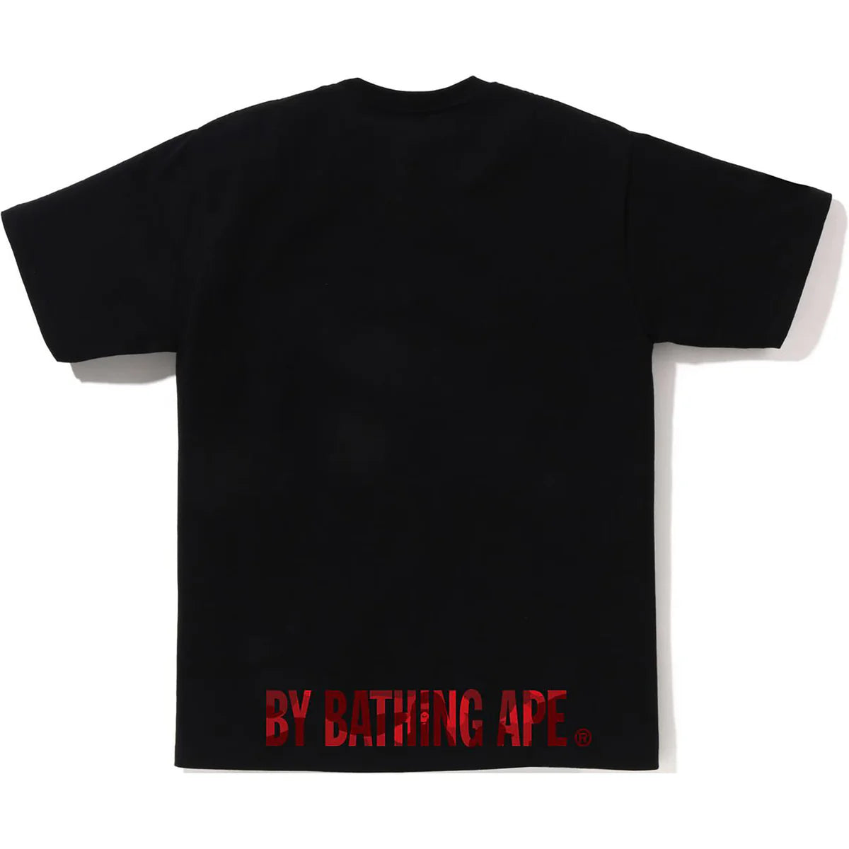 BAPE Black/Red Color Camo Ape Face Tee