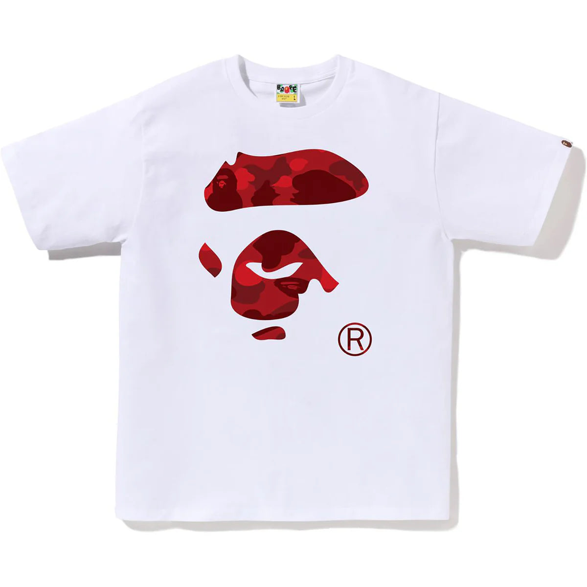 Bape Red/White Face Logo Tee