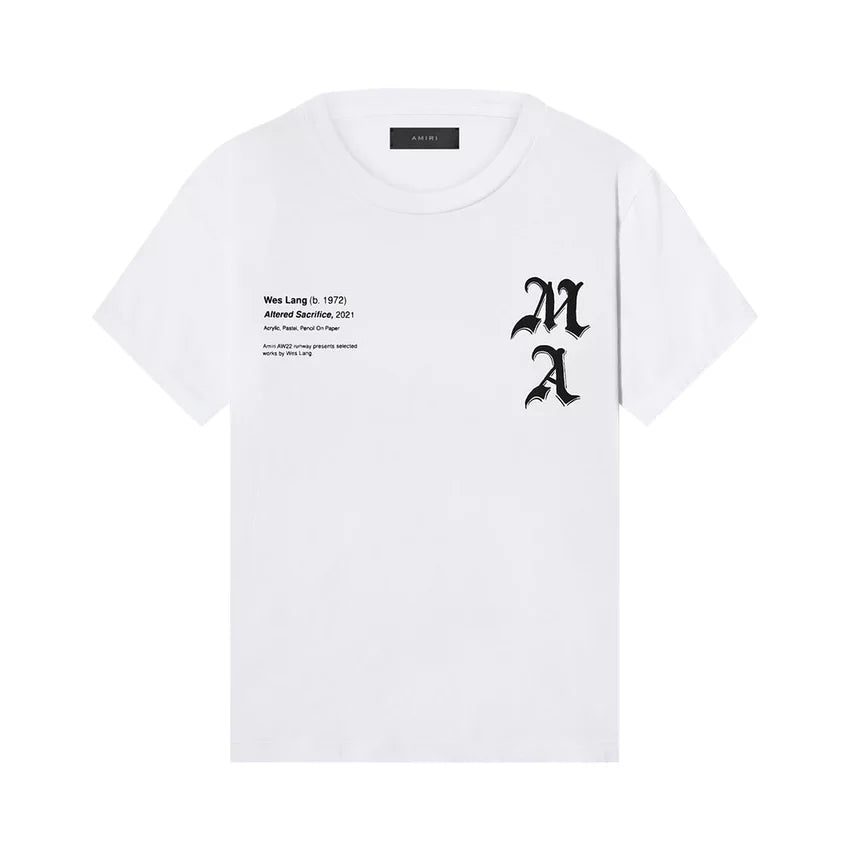 Amiri x Wes Lang Checker Skull Tee White