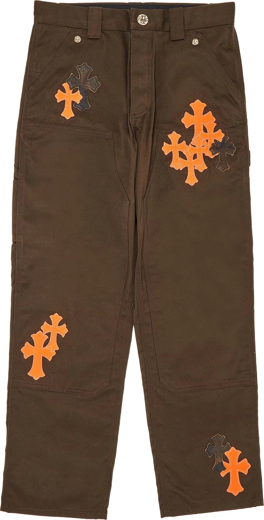 Cross Patch Carpenter Pants Brown/Orange