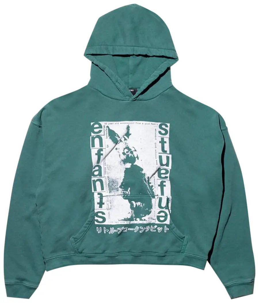 Enfants Riches Déprimés Pathetic Japanese Rabbit Hoodie 'Pine Green/White'