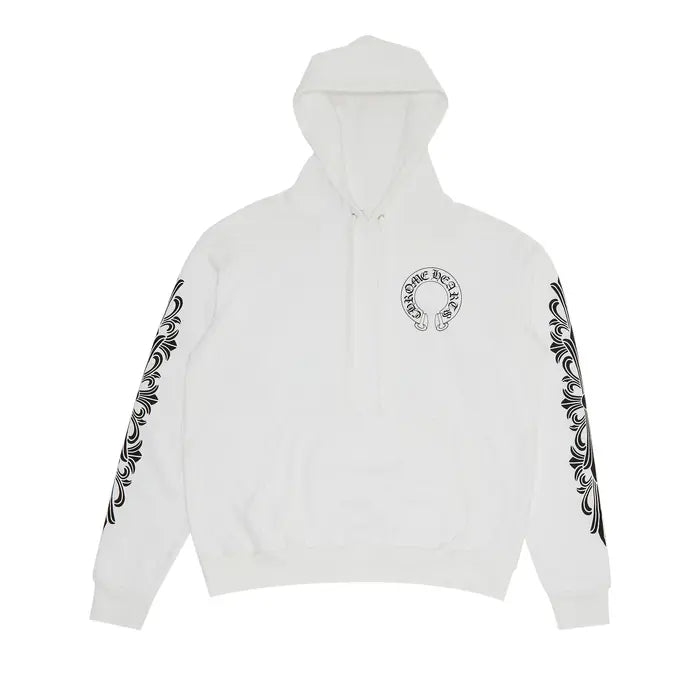 Chrome Hearts Floral Horseshoe Hoodie 'White'