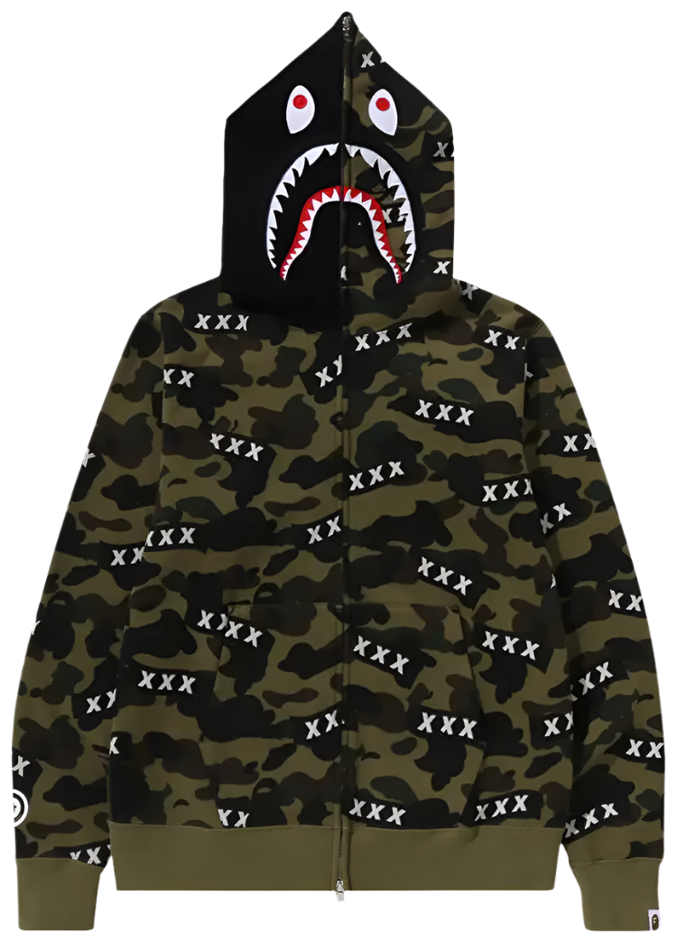 BAPE x God Selection XXX Shark Full Zip Hoodie