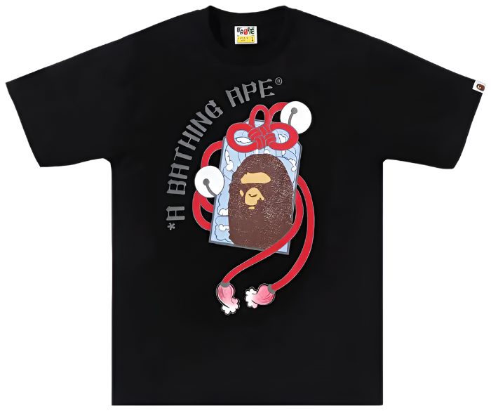 BAPE Japanese Traditional Charm Tee 'Black'