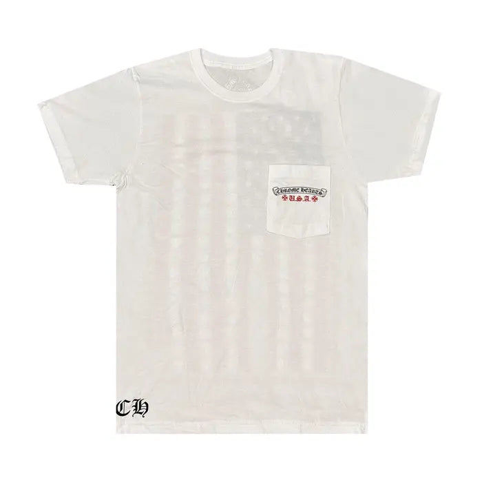 Chrome Hearts USA Flag Short-Sleeve Tee 'White'