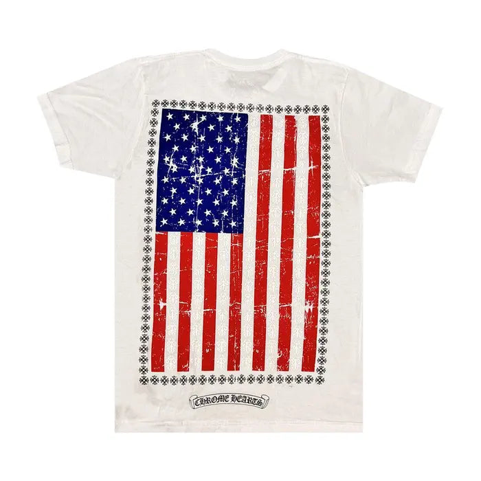 Chrome Hearts USA Flag Short-Sleeve Tee 'White'