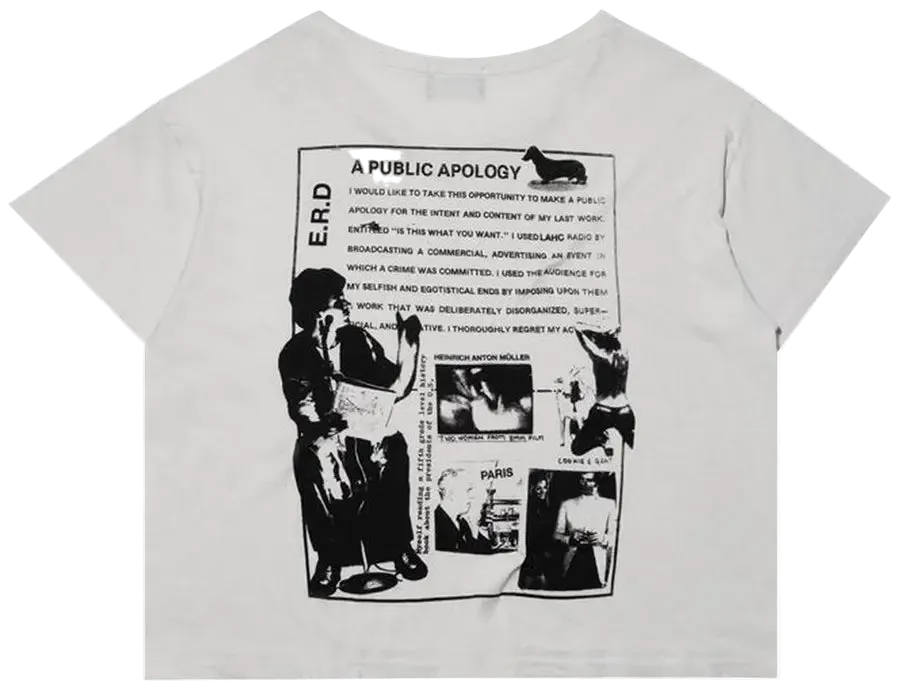 A Public Apology T-Shirt 'Faded Ivory'