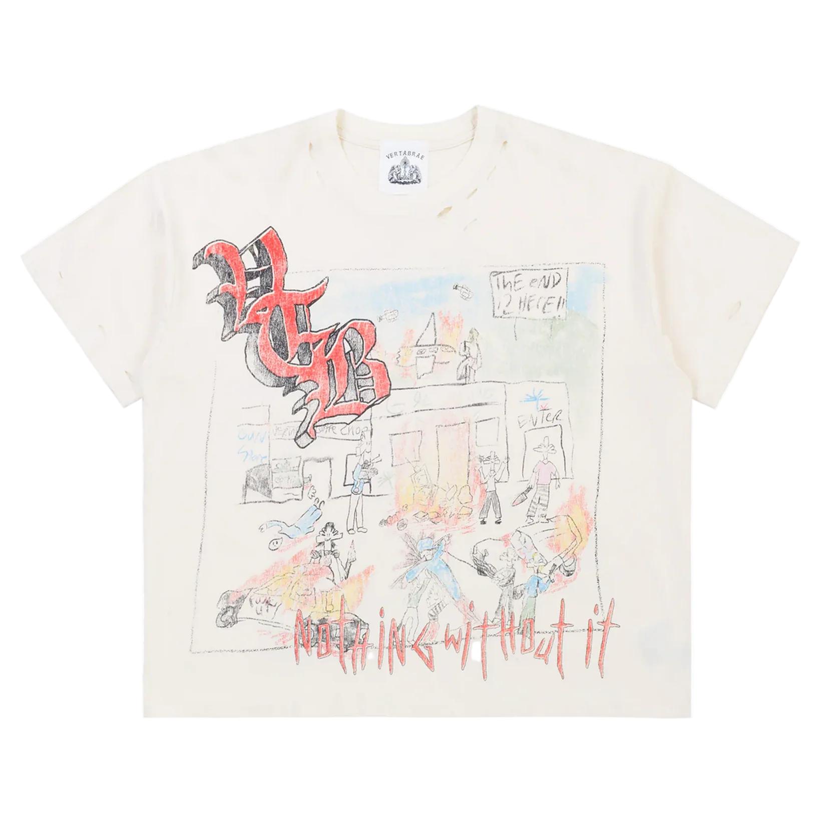 Vertabrae Riot Tee Vintage White