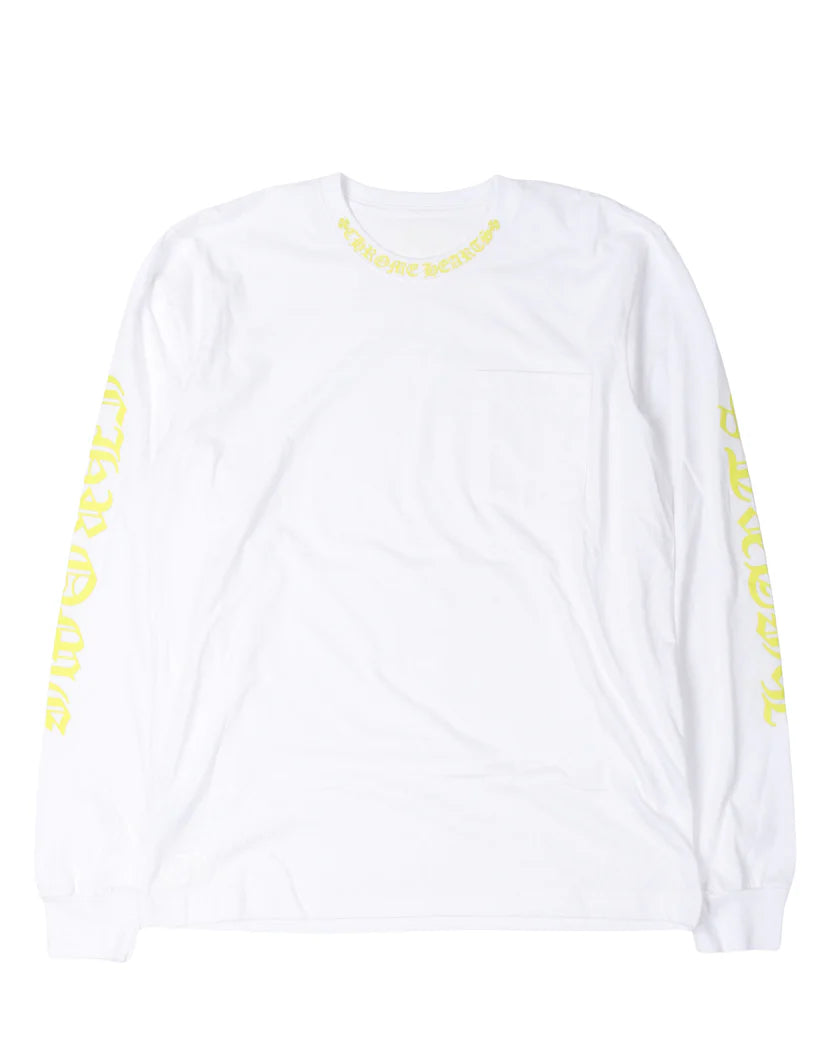 Neon Yellow Neck Logo L/S Tee