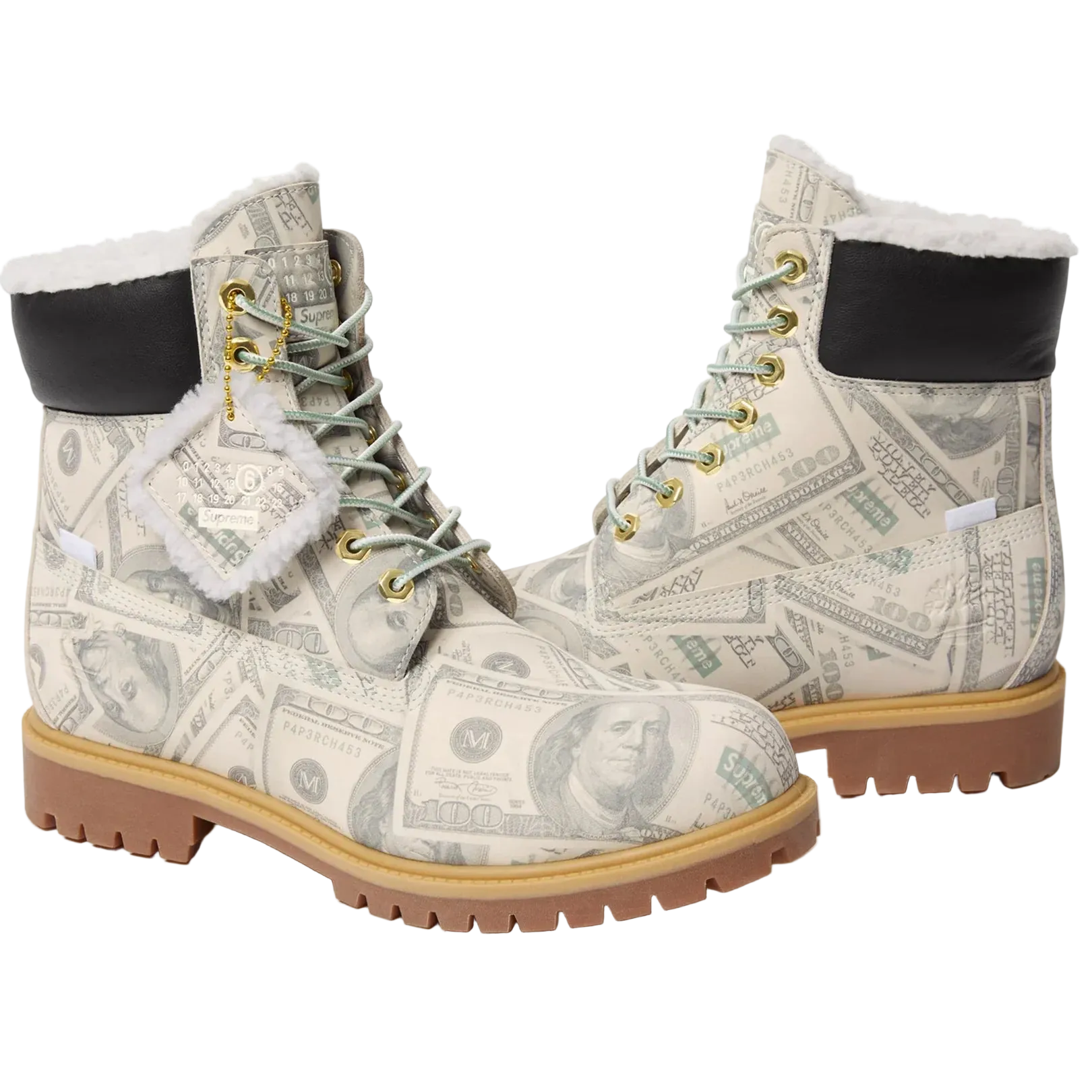 6" Premium Waterproof Boot Supreme x MM6 Maison Margiela $100 Bills