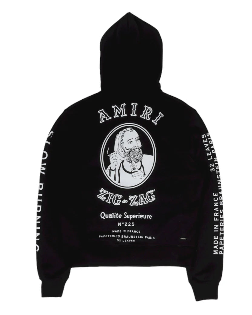 Zig Zag Hoodie Black