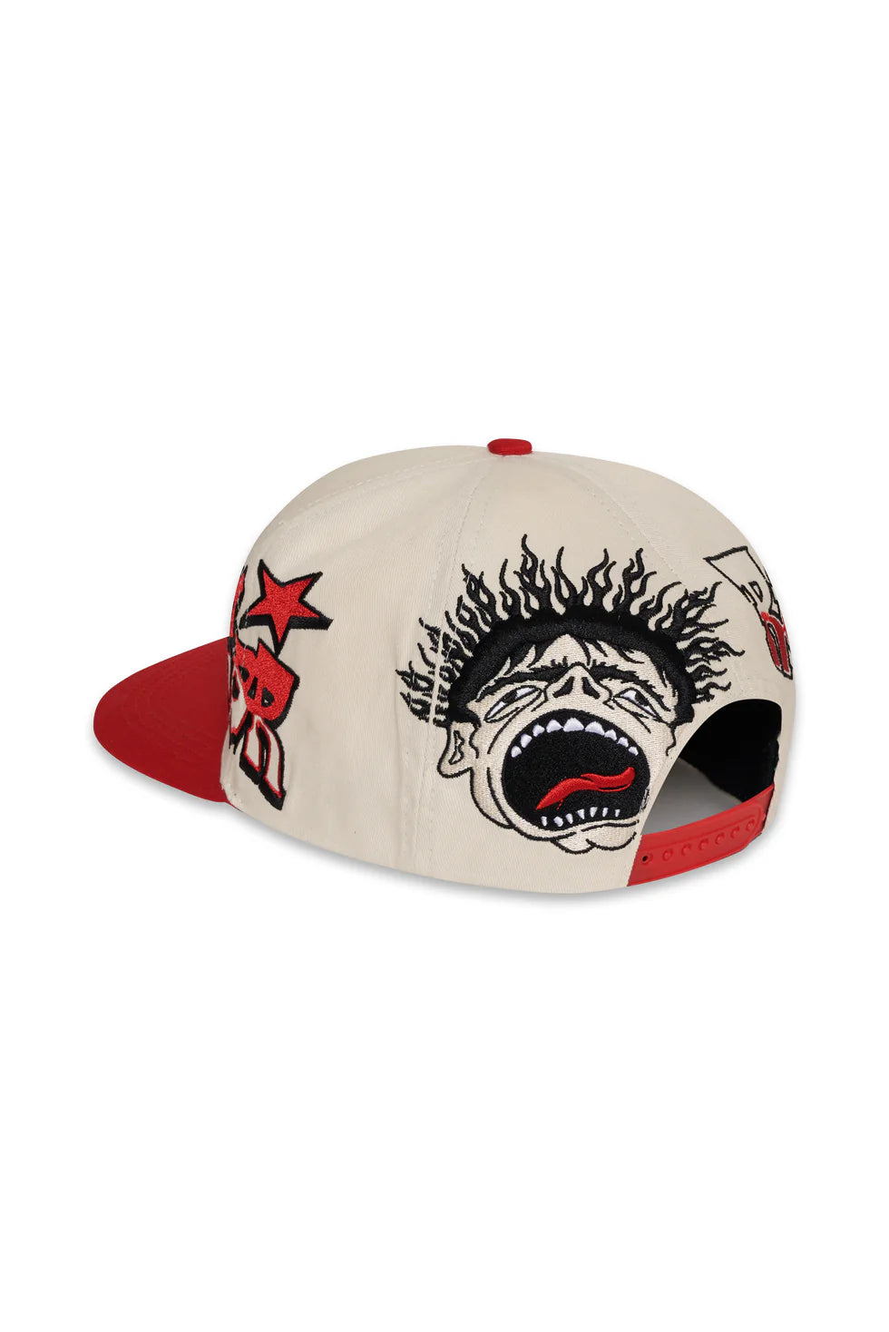 Records Hat Snapback Red/White