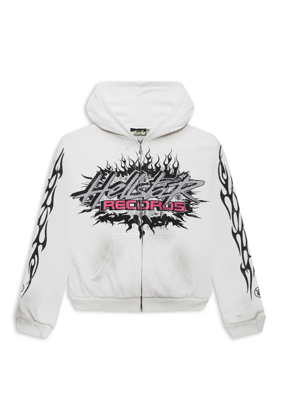 Records Glitter Zip Up Hoodie