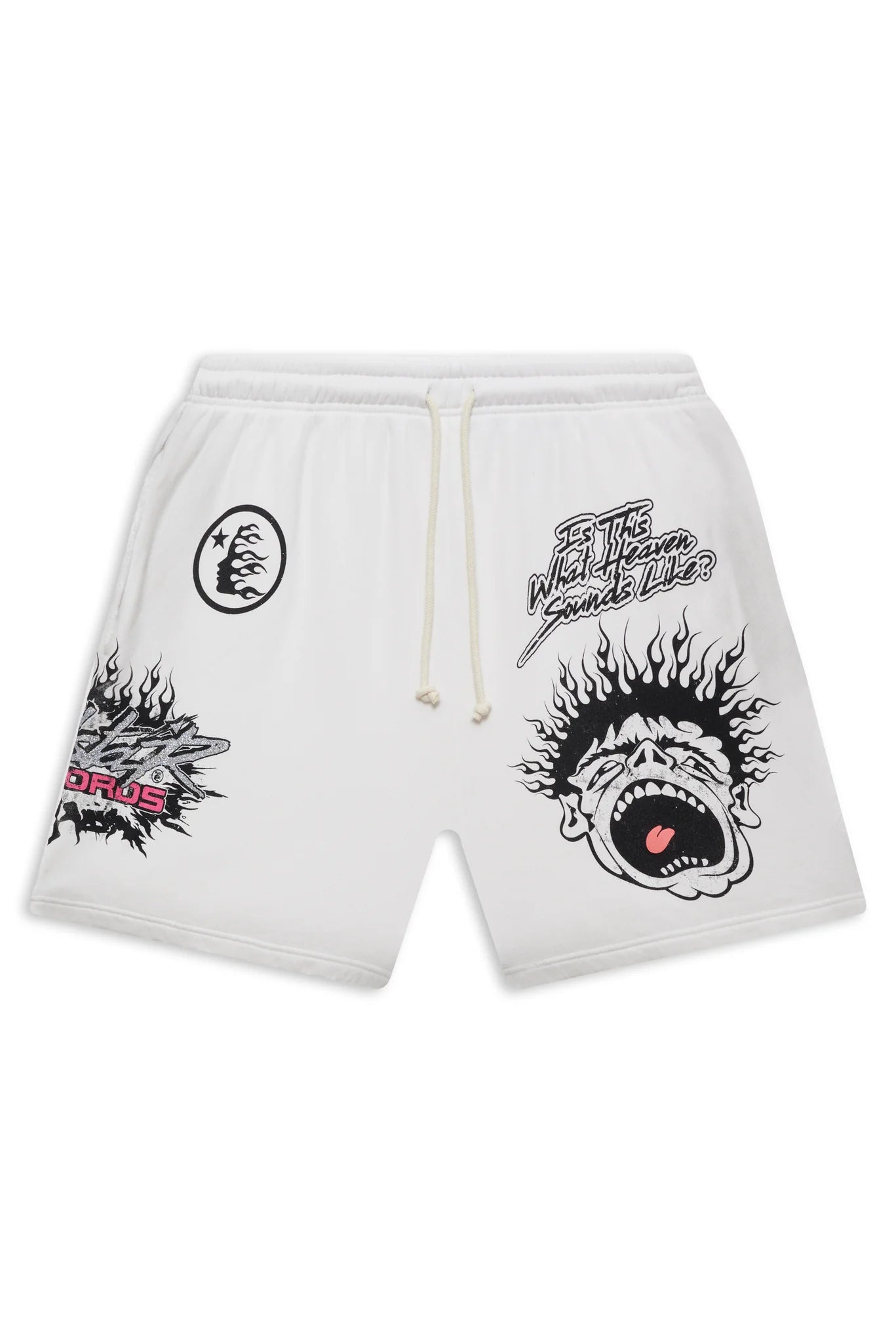 Records Shorts White/Black