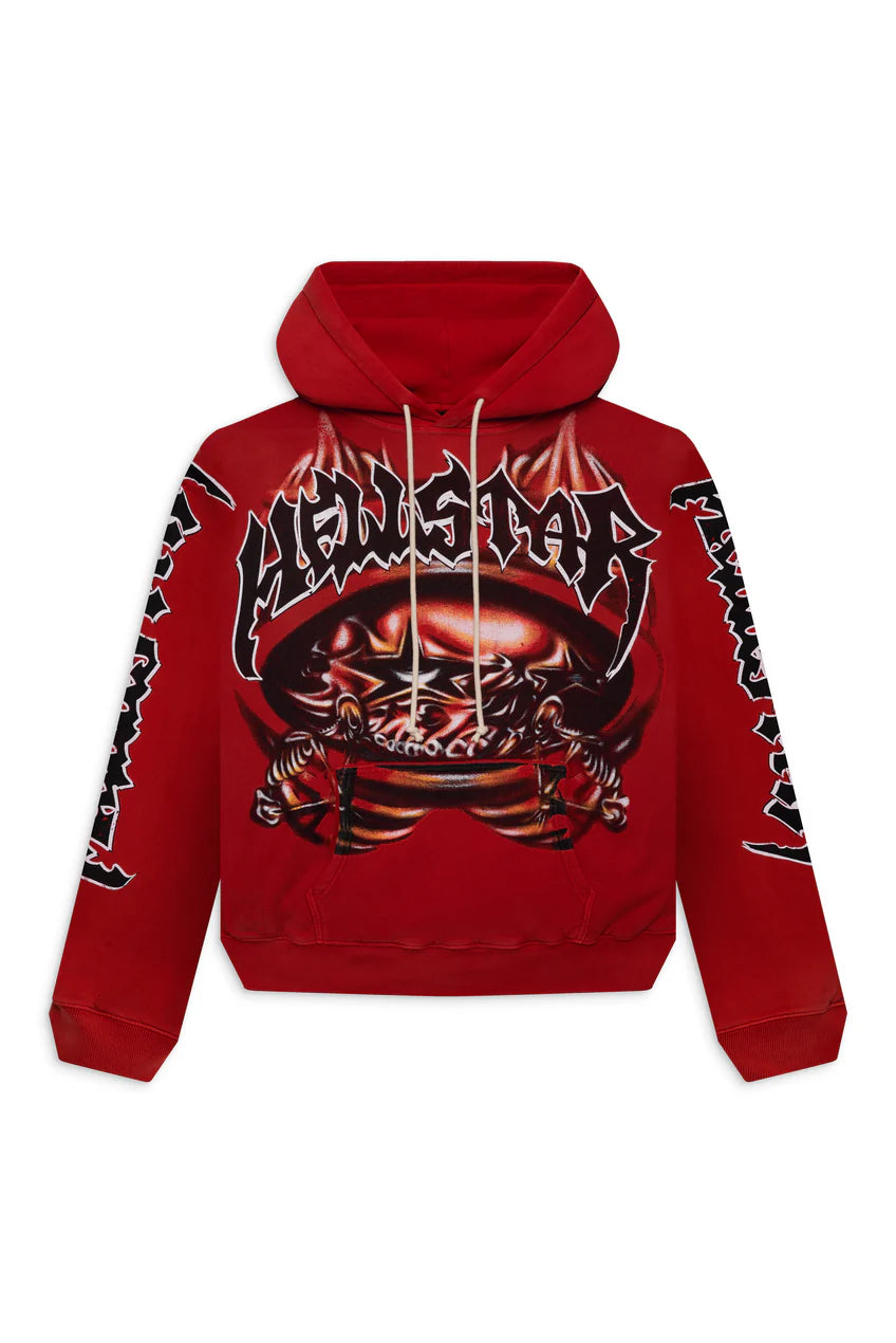 Halloween Skeleton Airbrush Hoodie Red