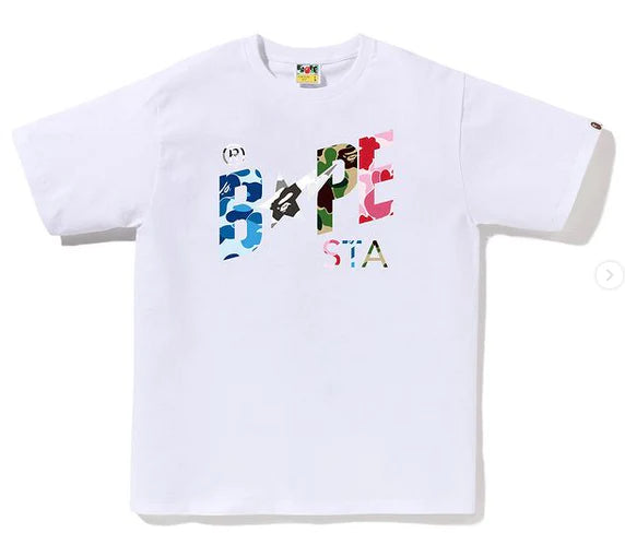 ABC Crazy Camo Bape Sta Tee White