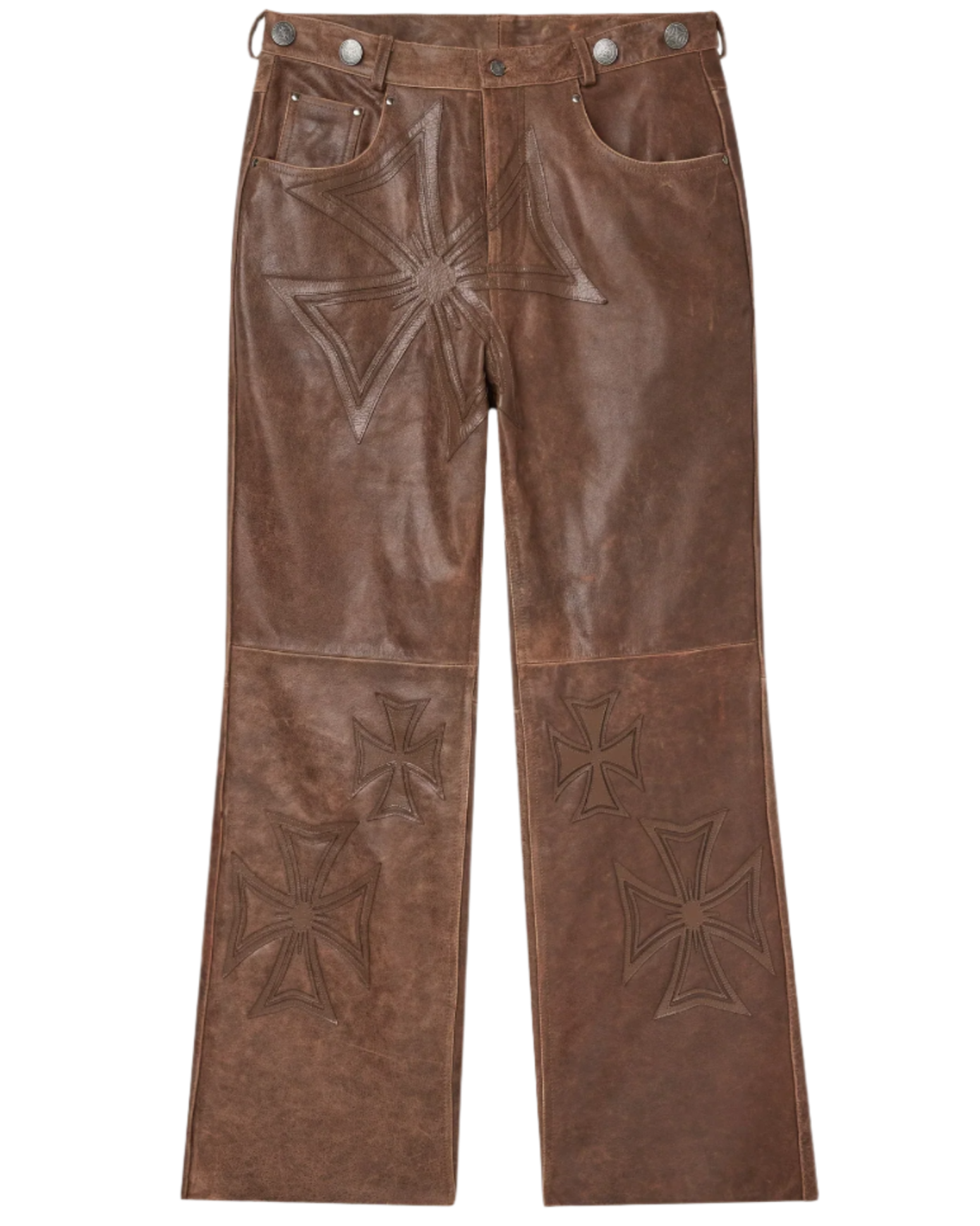 Tobacco Croxxx Leather Pants