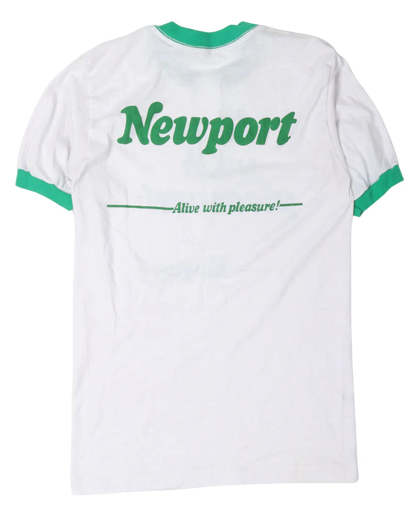 Vintage Ripped Newport Alive with Pleasure Ringer Tee