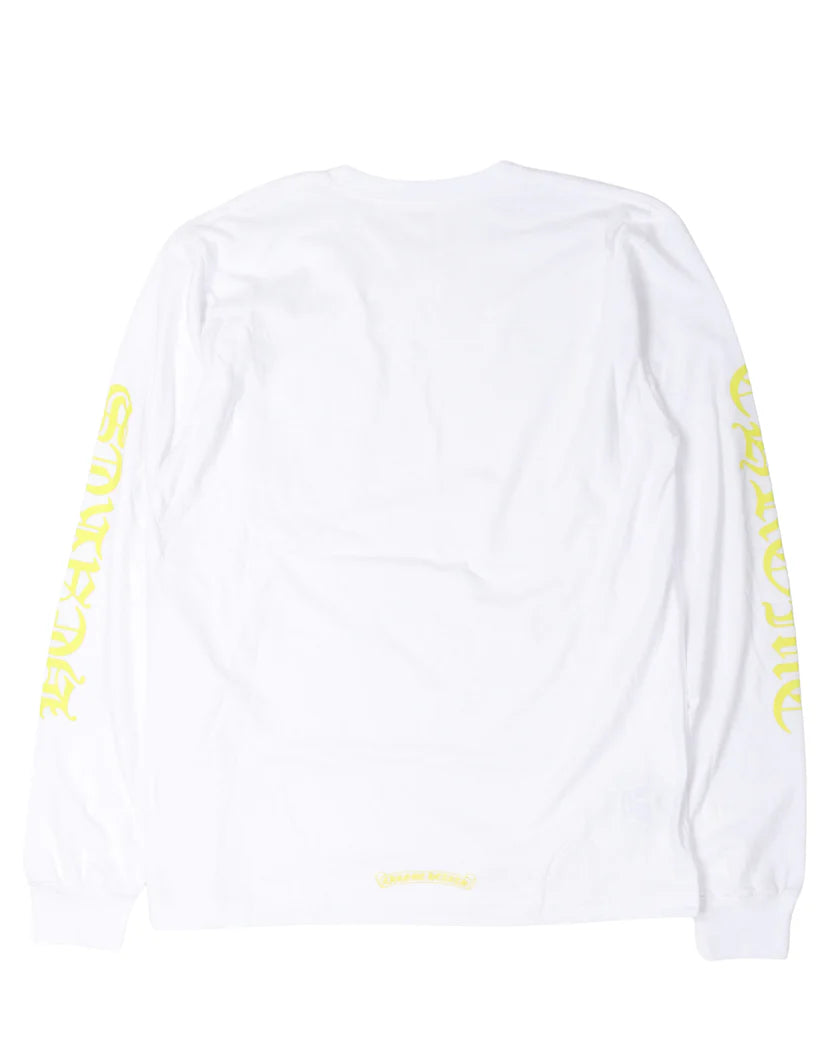 Neon Yellow Neck Logo L/S Tee