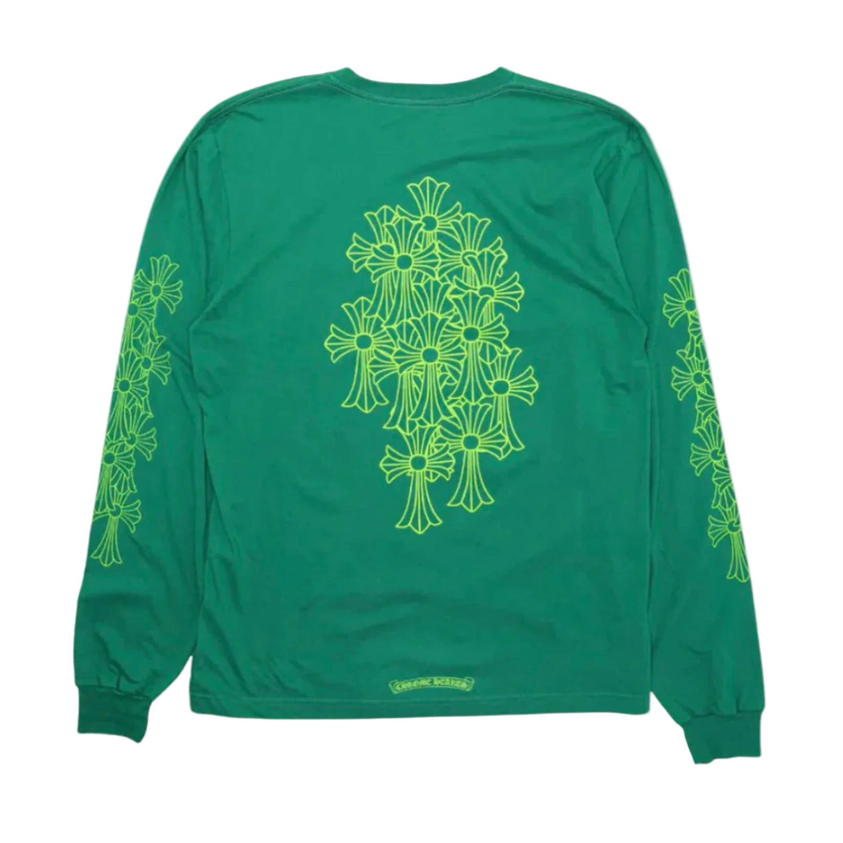 Cemetery Cross Long Sleeve Kelly Green/Glo Green