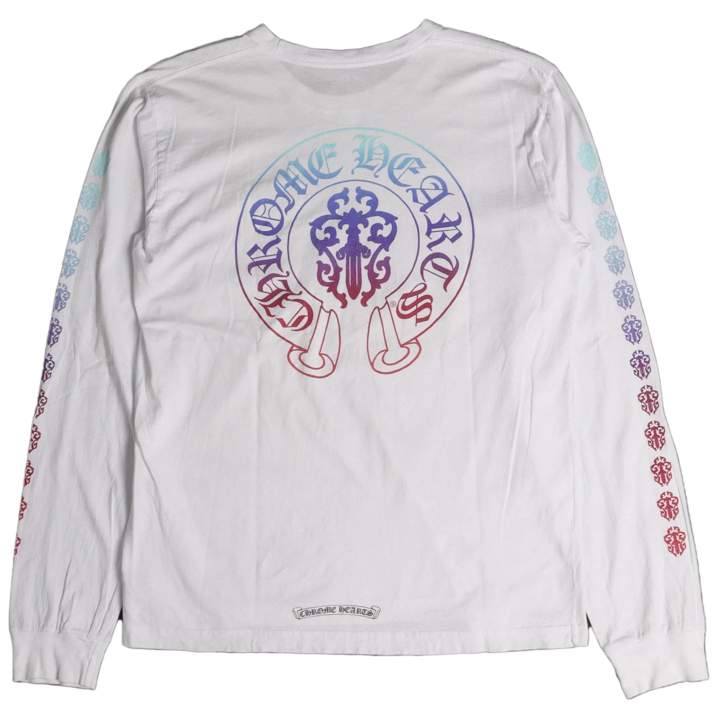 Gradient Dagger L/S T-Shirt White