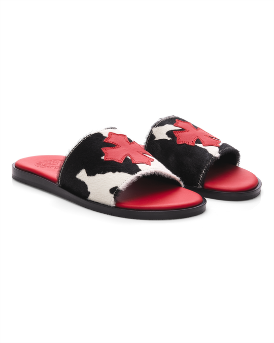 Chrome Hearts Cow Slides Red Patch